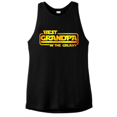 Best Grandpa In The Galaxy Funny Ladies PosiCharge Tri-Blend Wicking Tank