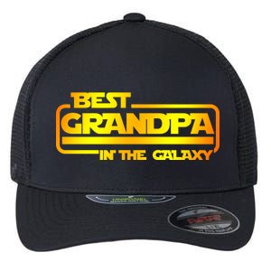 Best Grandpa In The Galaxy Funny Flexfit Unipanel Trucker Cap