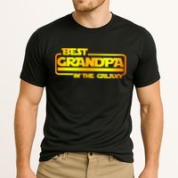 Best Grandpa In The Galaxy Funny Cooling Performance Crew T-Shirt