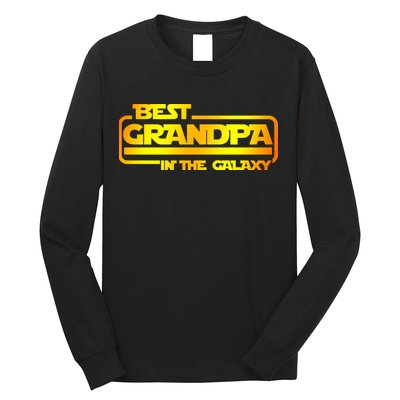 Best Grandpa In The Galaxy Funny Long Sleeve Shirt