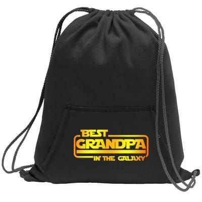 Best Grandpa In The Galaxy Funny Sweatshirt Cinch Pack Bag