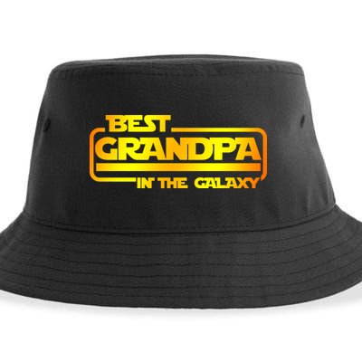 Best Grandpa In The Galaxy Funny Sustainable Bucket Hat