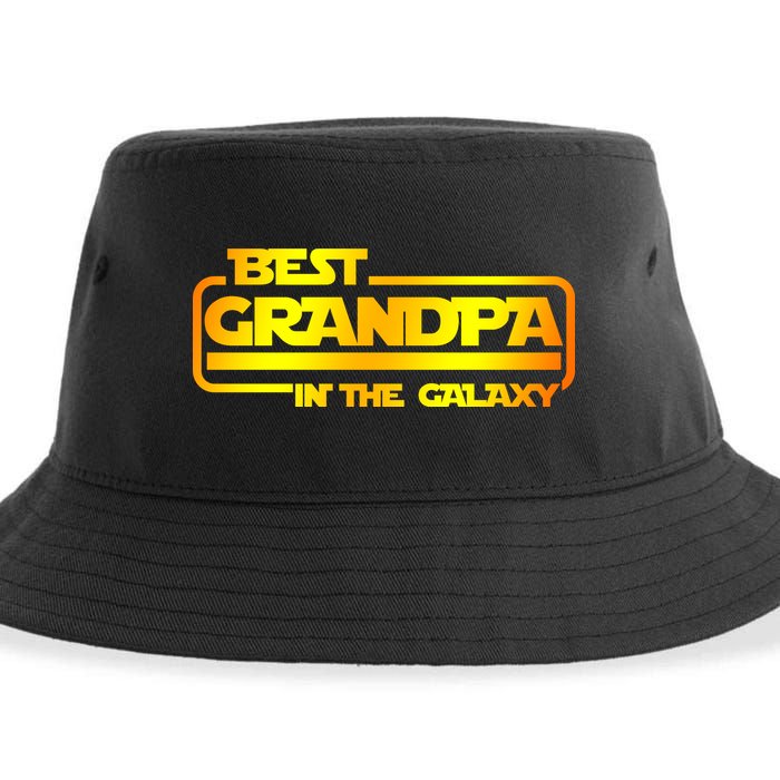 Best Grandpa In The Galaxy Funny Sustainable Bucket Hat