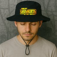 Best Grandpa In The Galaxy Funny Bucket Hat
