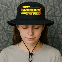 Best Grandpa In The Galaxy Funny Bucket Hat