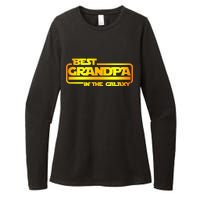 Best Grandpa In The Galaxy Funny Womens CVC Long Sleeve Shirt