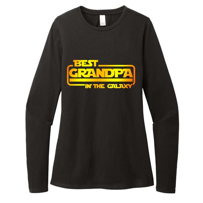 Best Grandpa In The Galaxy Funny Womens CVC Long Sleeve Shirt