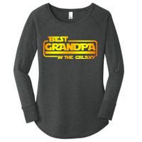 Best Grandpa In The Galaxy Funny Women's Perfect Tri Tunic Long Sleeve Shirt