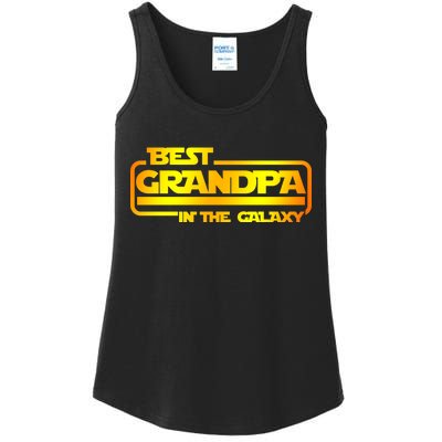 Best Grandpa In The Galaxy Funny Ladies Essential Tank