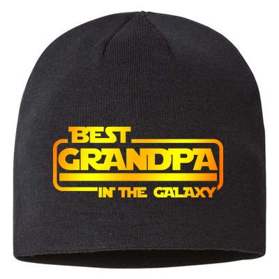 Best Grandpa In The Galaxy Funny Sustainable Beanie