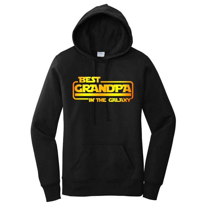 Best Grandpa In The Galaxy Funny Women's Pullover Hoodie