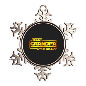 Best Grandpa In The Galaxy Funny Metallic Star Ornament