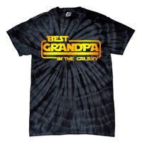 Best Grandpa In The Galaxy Funny Tie-Dye T-Shirt