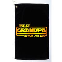 Best Grandpa In The Galaxy Funny Golf Towel