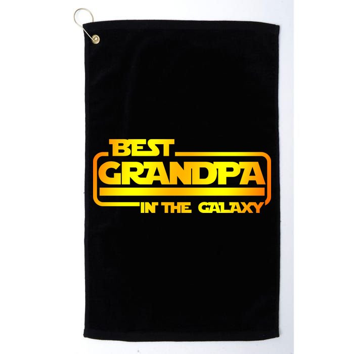 Best Grandpa In The Galaxy Funny Golf Towel