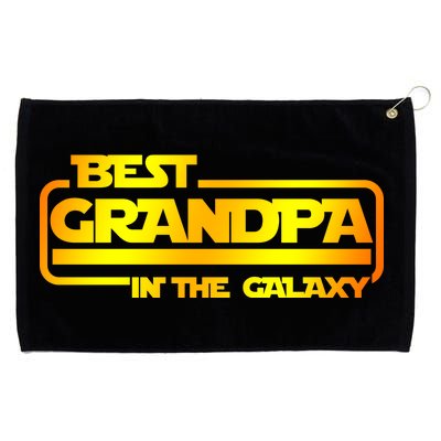 Best Grandpa In The Galaxy Funny Grommeted Golf Towel