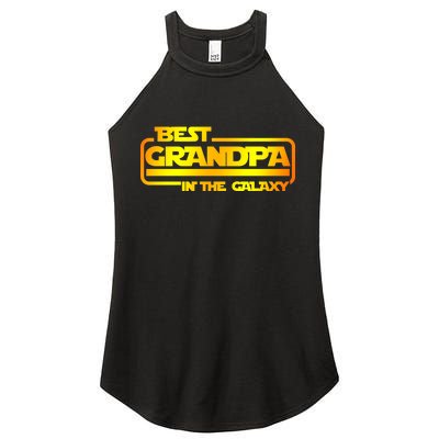 Best Grandpa In The Galaxy Funny Women's Perfect Tri Rocker Tank