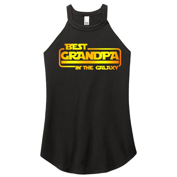 Best Grandpa In The Galaxy Funny Women's Perfect Tri Rocker Tank