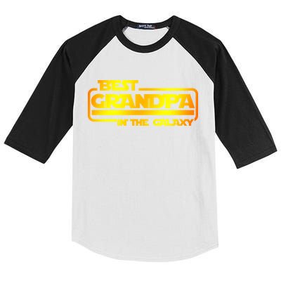 Best Grandpa In The Galaxy Funny Kids Colorblock Raglan Jersey