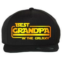 Best Grandpa In The Galaxy Funny Wool Snapback Cap