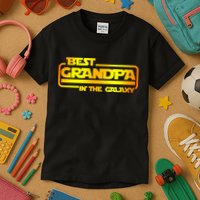 Best Grandpa In The Galaxy Funny Kids T-Shirt