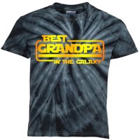 Best Grandpa In The Galaxy Funny Kids Tie-Dye T-Shirt