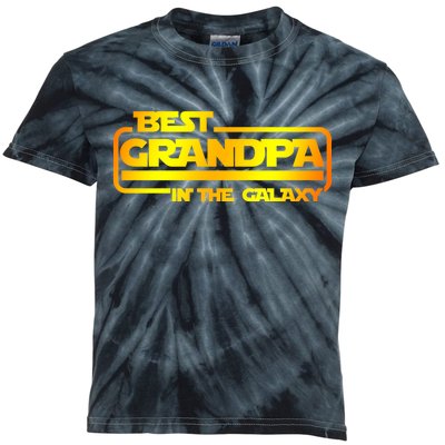 Best Grandpa In The Galaxy Funny Kids Tie-Dye T-Shirt