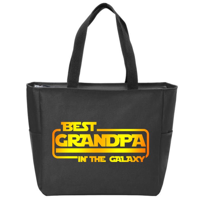 Best Grandpa In The Galaxy Funny Zip Tote Bag