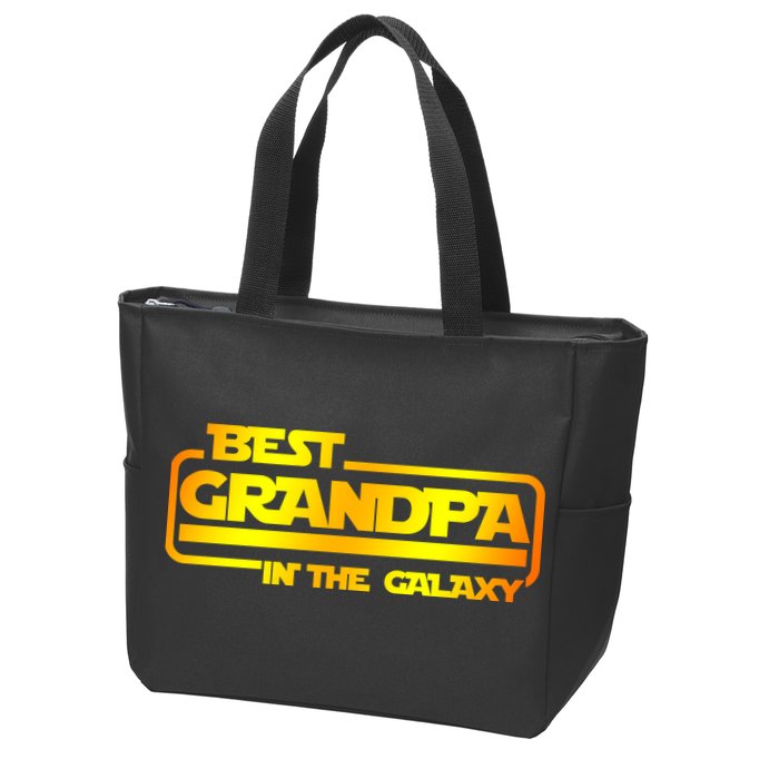 Best Grandpa In The Galaxy Funny Zip Tote Bag