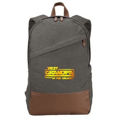 Best Grandpa In The Galaxy Funny Cotton Canvas Backpack