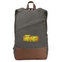 Best Grandpa In The Galaxy Funny Cotton Canvas Backpack