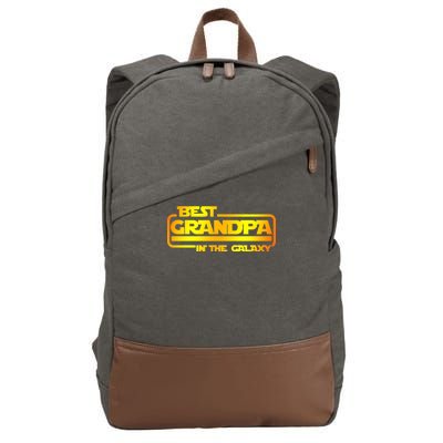 Best Grandpa In The Galaxy Funny Cotton Canvas Backpack