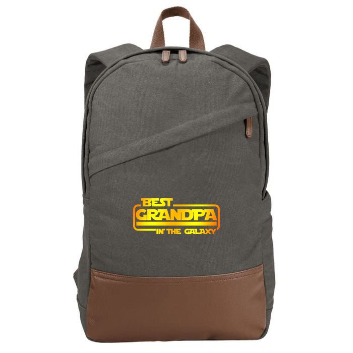 Best Grandpa In The Galaxy Funny Cotton Canvas Backpack
