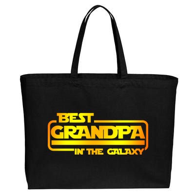 Best Grandpa In The Galaxy Funny Cotton Canvas Jumbo Tote