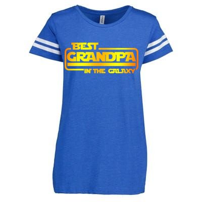 Best Grandpa In The Galaxy Funny Enza Ladies Jersey Football T-Shirt