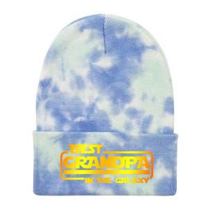 Best Grandpa In The Galaxy Funny Tie Dye 12in Knit Beanie