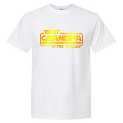 Best Grandpa In The Galaxy Funny Garment-Dyed Heavyweight T-Shirt