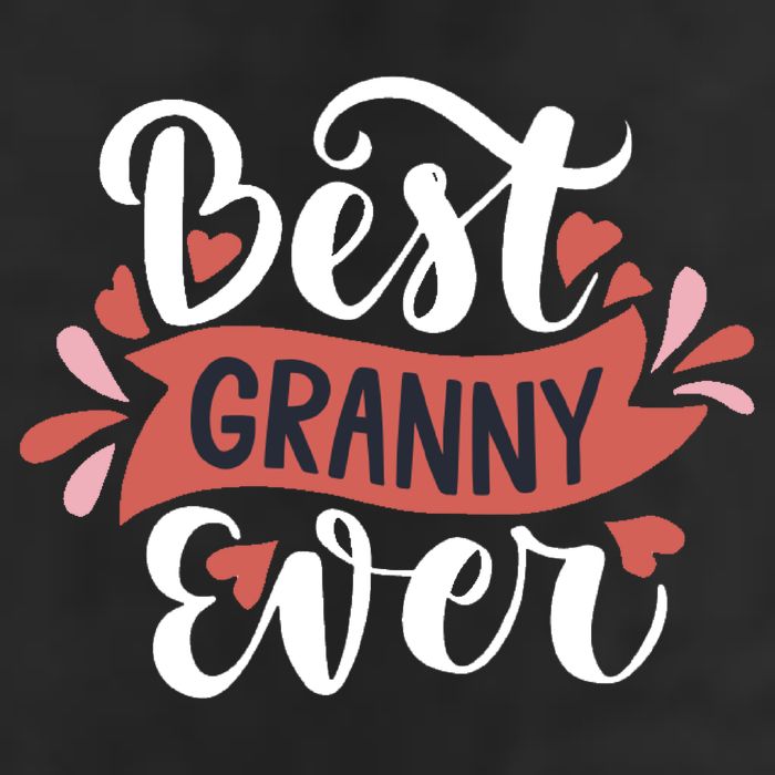 Best Granny Ever Hearts 7 Panel Mesh Trucker Snapback Hat