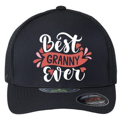 Best Granny Ever Hearts Flexfit Unipanel Trucker Cap