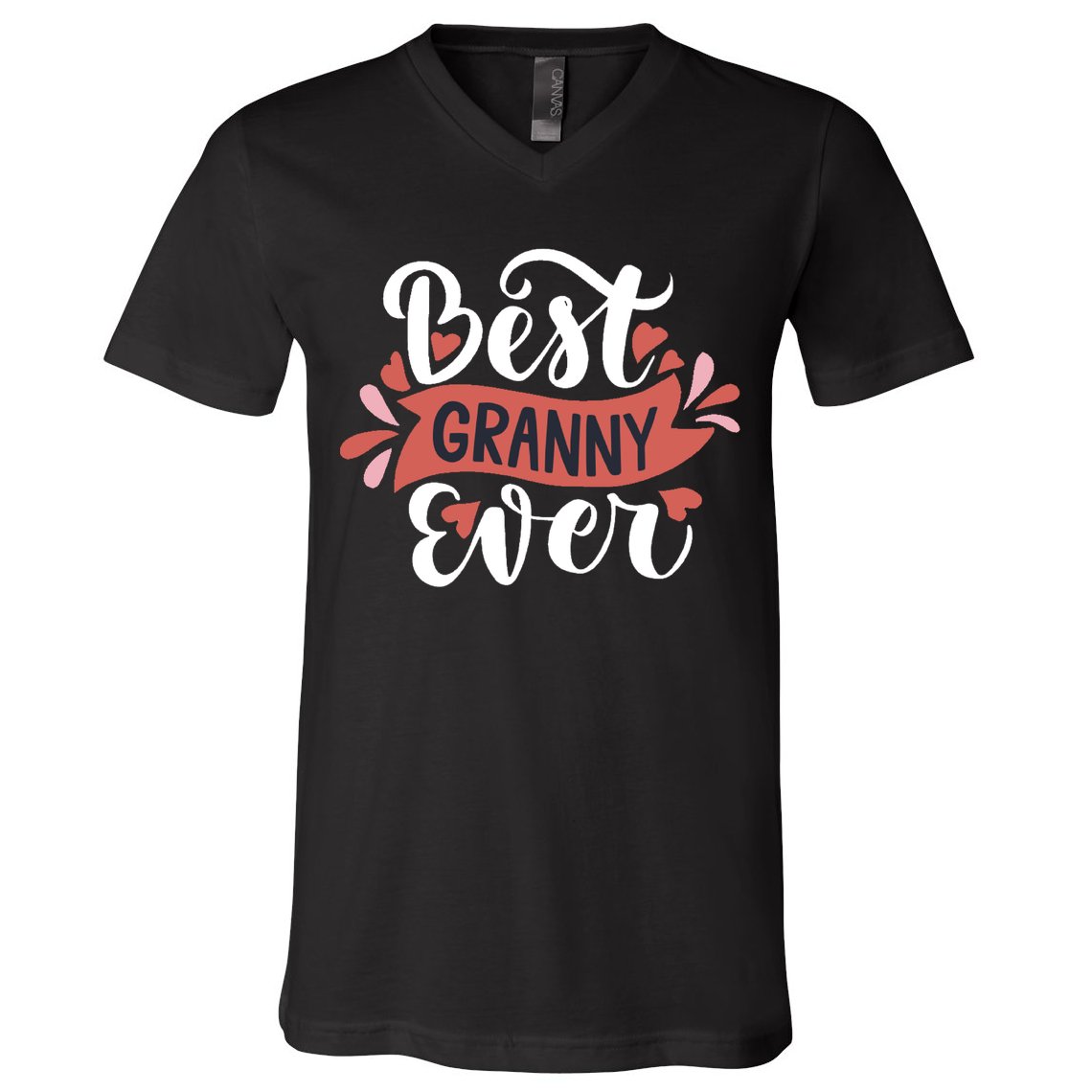 Best Granny Ever Hearts V-Neck T-Shirt