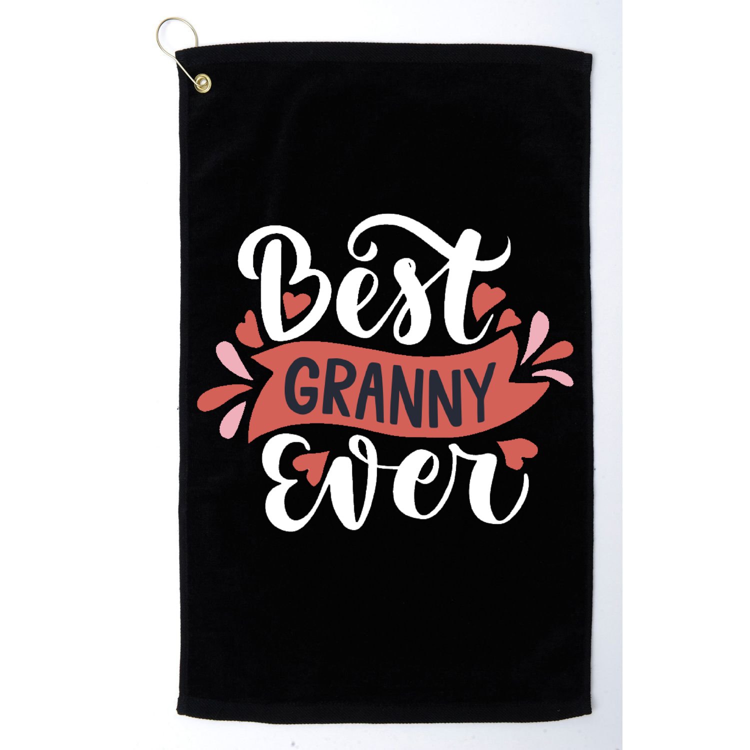 Best Granny Ever Hearts Golf Towel