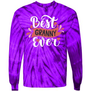 Best Granny Ever Hearts Tie-Dye Long Sleeve Shirt