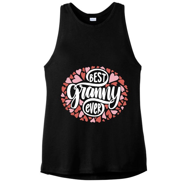 Best Granny Ever Loving Grandmother Ladies PosiCharge Tri-Blend Wicking Tank