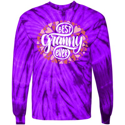 Best Granny Ever Loving Grandmother Tie-Dye Long Sleeve Shirt