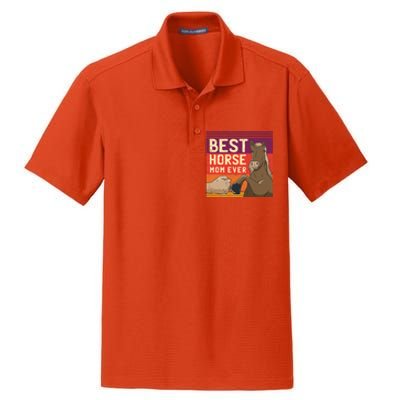 Best Horse Mom Ever Dry Zone Grid Polo