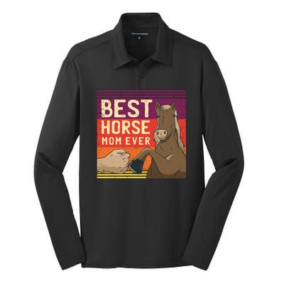 Best Horse Mom Ever Silk Touch Performance Long Sleeve Polo