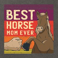 Best Horse Mom Ever Cotton Canvas Backpack