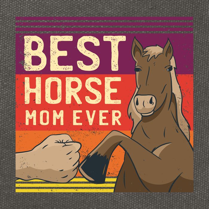 Best Horse Mom Ever Cotton Canvas Backpack
