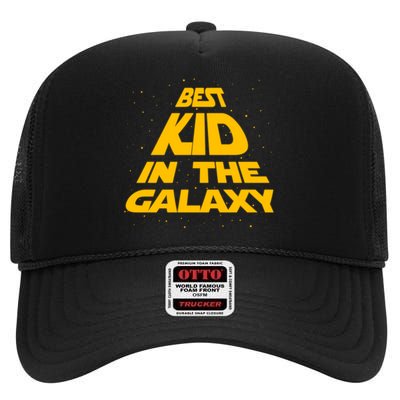 Best Kid In The Galaxy High Crown Mesh Back Trucker Hat