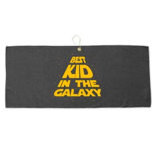 Best Kid In The Galaxy Large Microfiber Waffle Golf Towel